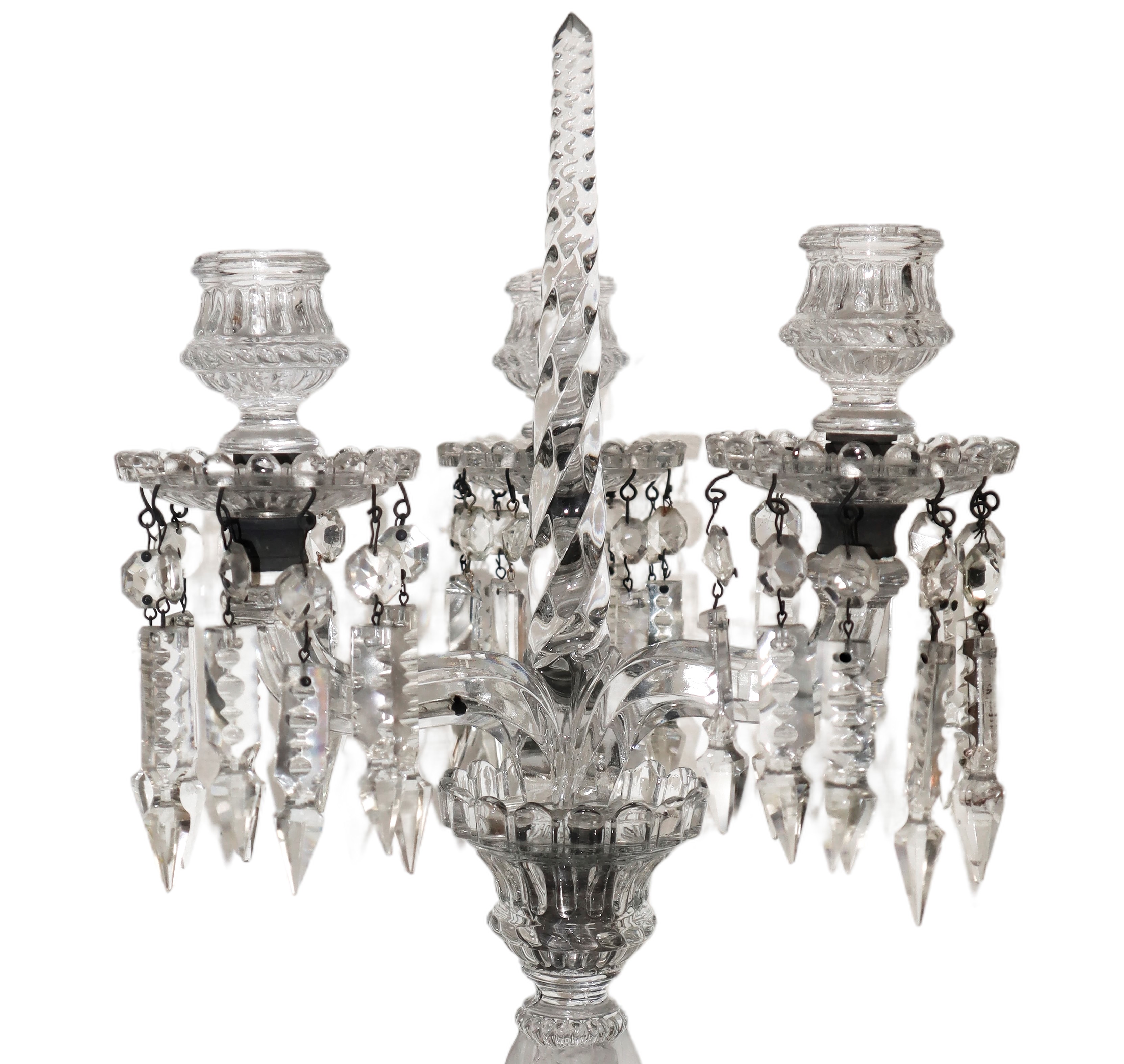 Candelabro in Cristallo a Tre Luci in Vetro di Murano