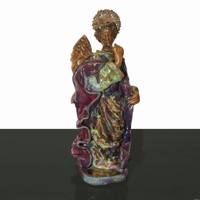 Arcangelo Raffaele in Maiolica