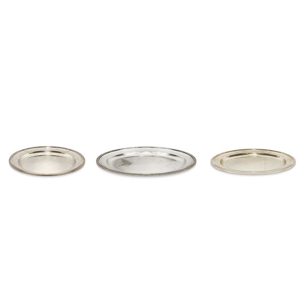 Fabbrica Macabo - Group of three oval serving trays