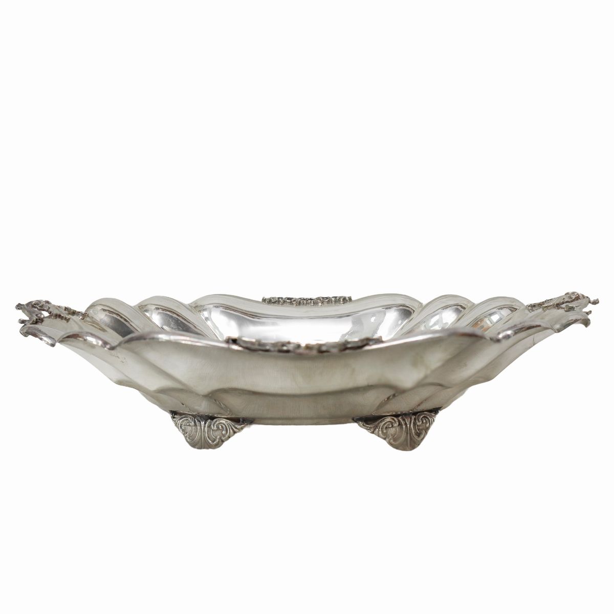Vassoio Portadolci in Argento Ovale