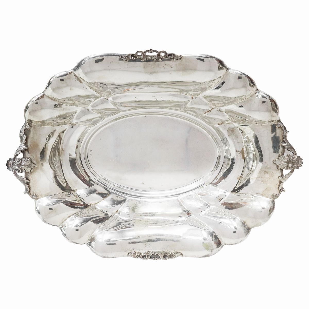 Vassoio Portadolci in Argento Ovale