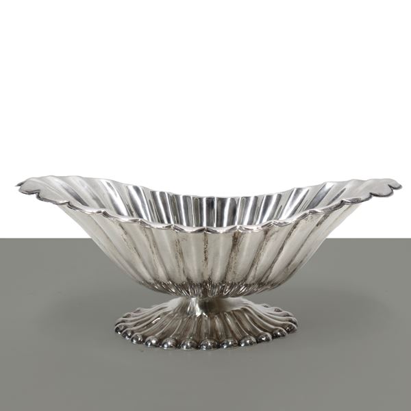 Small oval silver cake stand