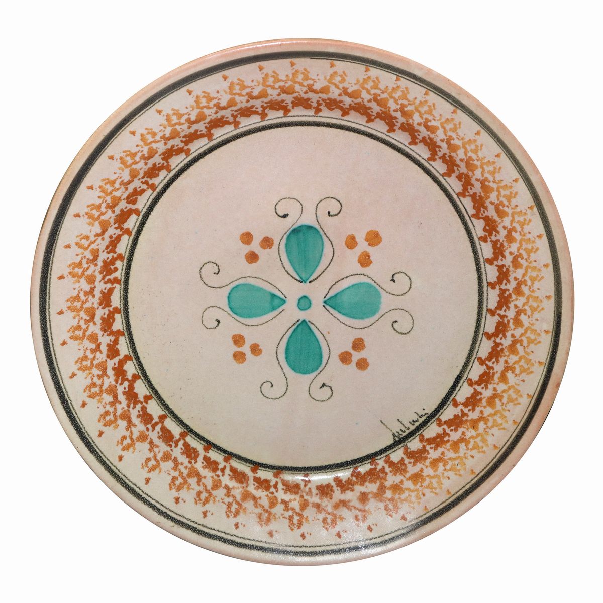 Fratantoni, Set di 4 piatti in maiolica di Santo Stefano di Camastra