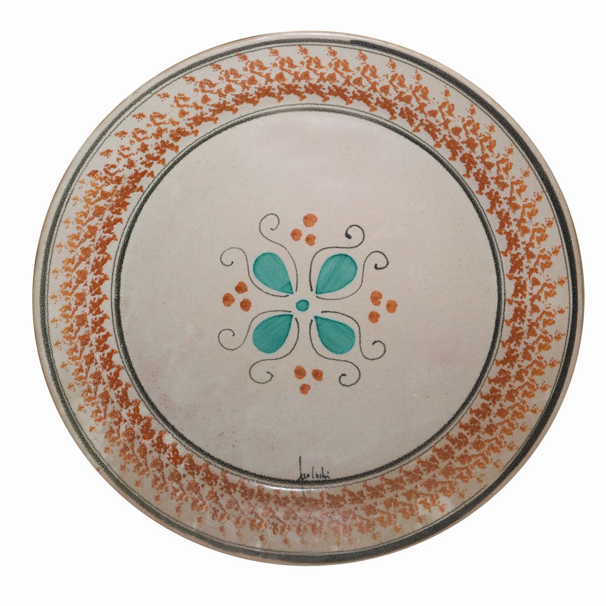 Fratantoni, Set di 4 piatti in maiolica di Santo Stefano di Camastra