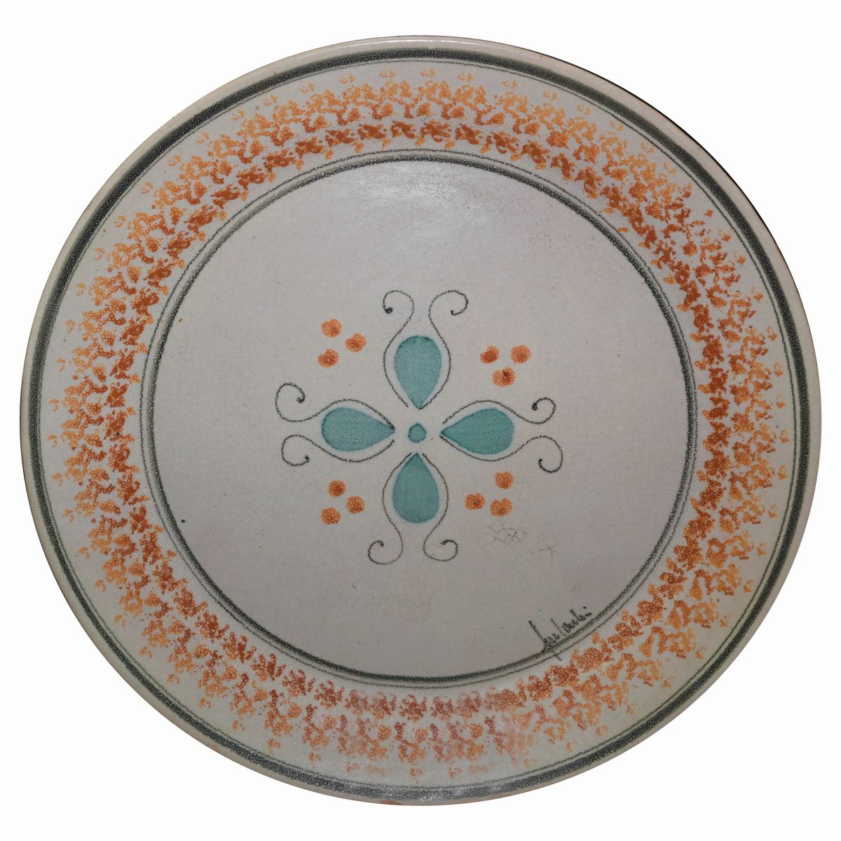 Fratantoni, Set di 4 piatti in maiolica di Santo Stefano di Camastra