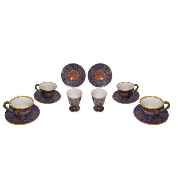 Mastro Gualdo Tadino lustre majolica service