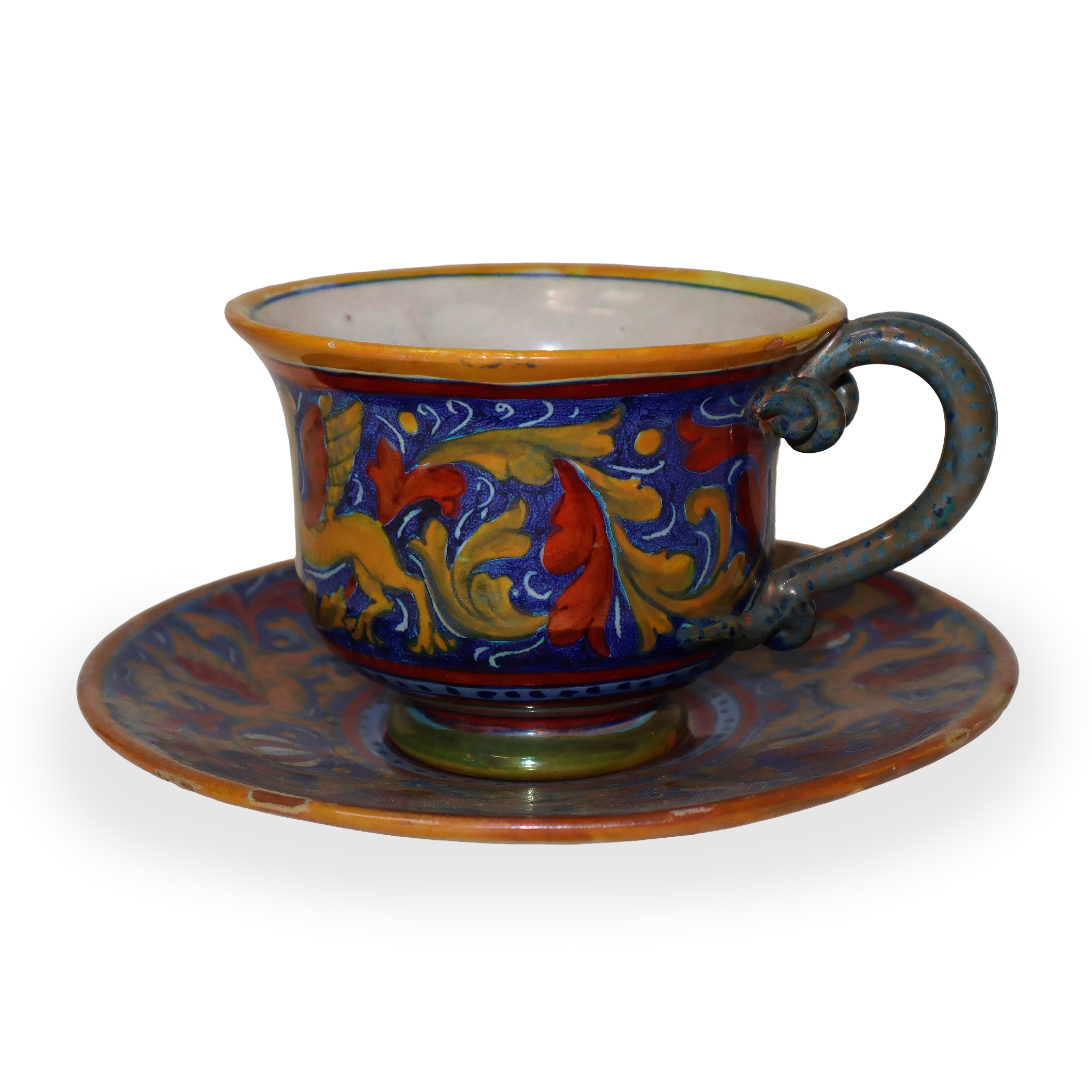 Servizio in maiolica a lustro Mastro Gualdo Tadino