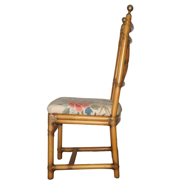Brass Bamboo Side Chair - Perch Decor