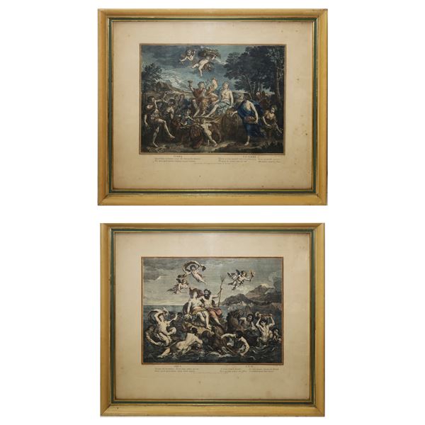 Pair of framed prints with a mythological subject