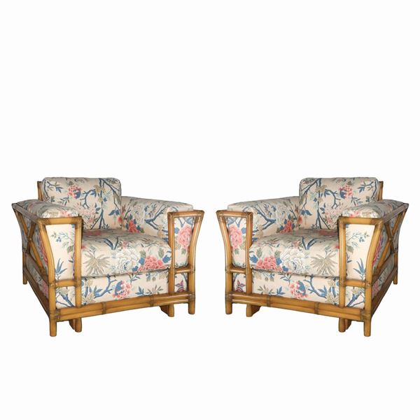 Italo Gasparucci - Pair of bamboo armchairs