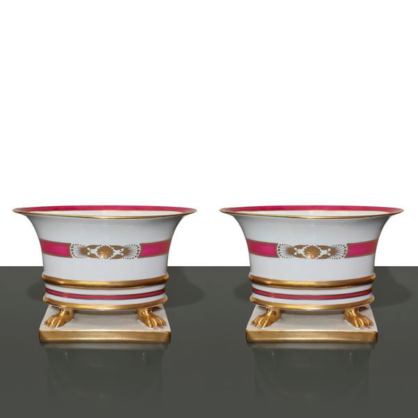 Herend  Hungary - Pair of Neoclassical vases