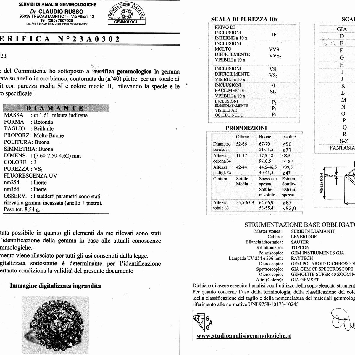 Anello con Diamante Centrale e 2 Ghiere con 40 Diamanti Taglio Antico
