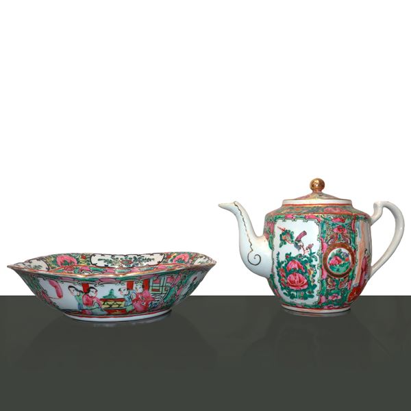 Chinese bowl and teapot