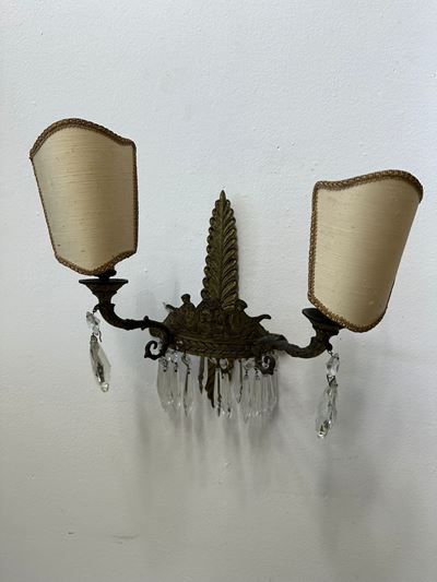 Coppia di Applique a 2 Luci Stile Napoleone III