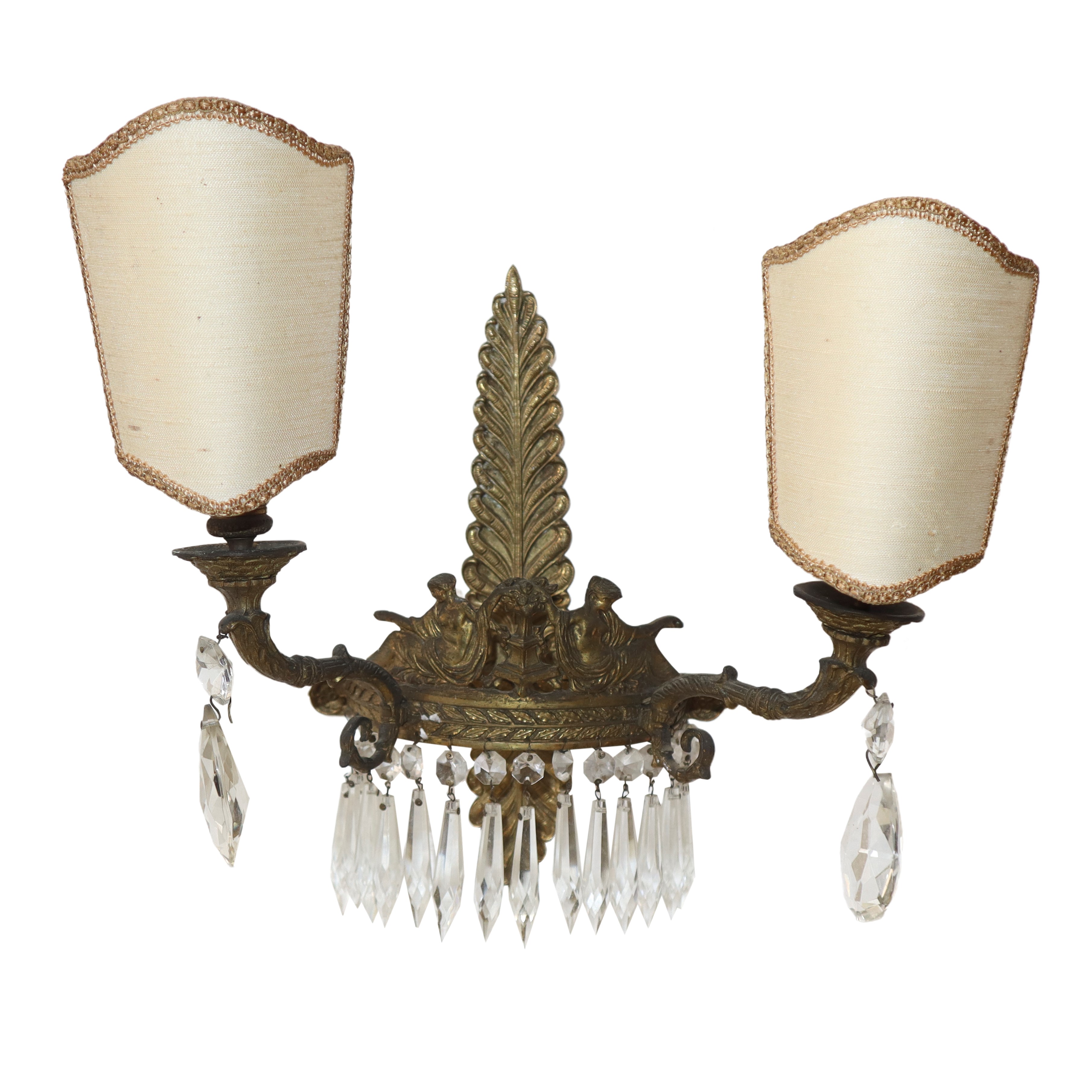Coppia di Applique a 2 Luci Stile Napoleone III