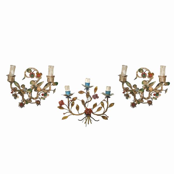 Triptych of sconces