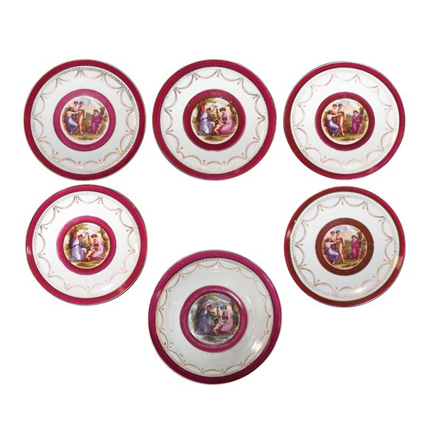 Krister Porzellan Manufaktur - Group of 6 decorative wall plates
