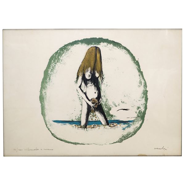 Sergio  Vacchi - Nude of woman