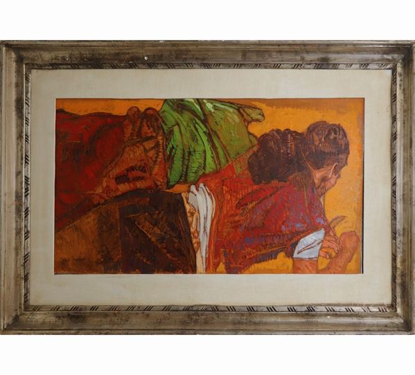 Lorenzo  Tornabuoni - Donna sdraiata di schiena