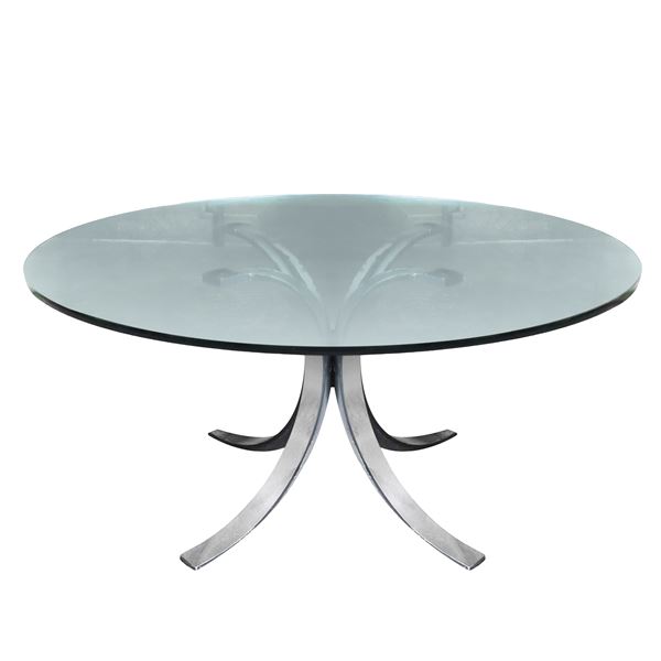 Osvaldo Borsani per Tecno - Metal table with glass top