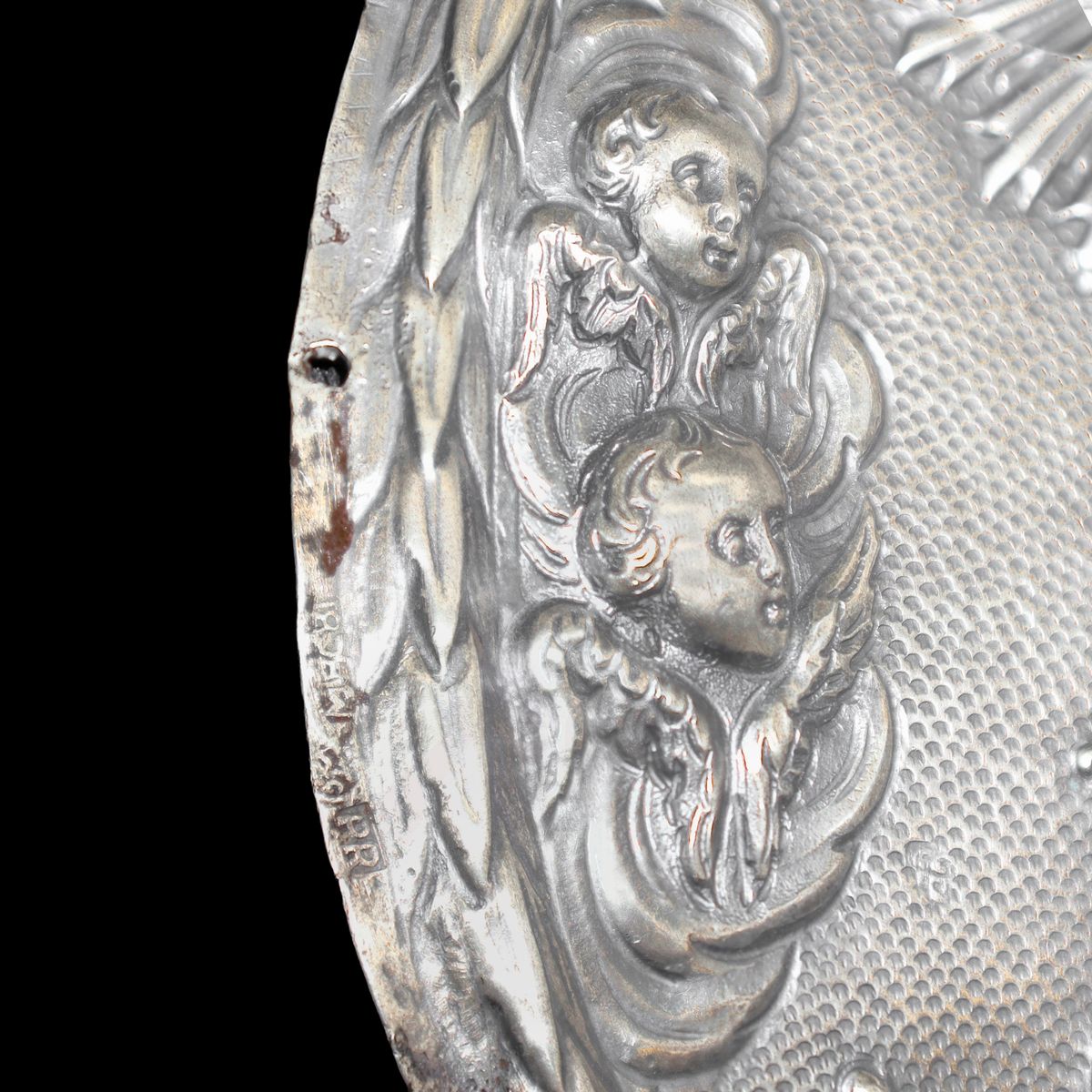 Placca in Argento Raffigurante Sacra Eucarestia con Putti