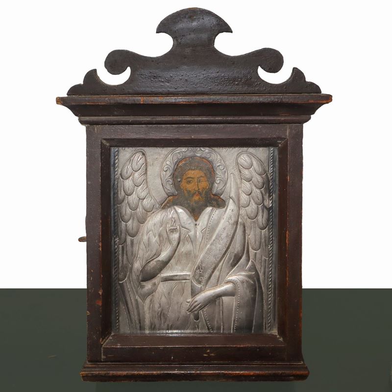 Icona Greca Raffigurante Cristo Pantocratore