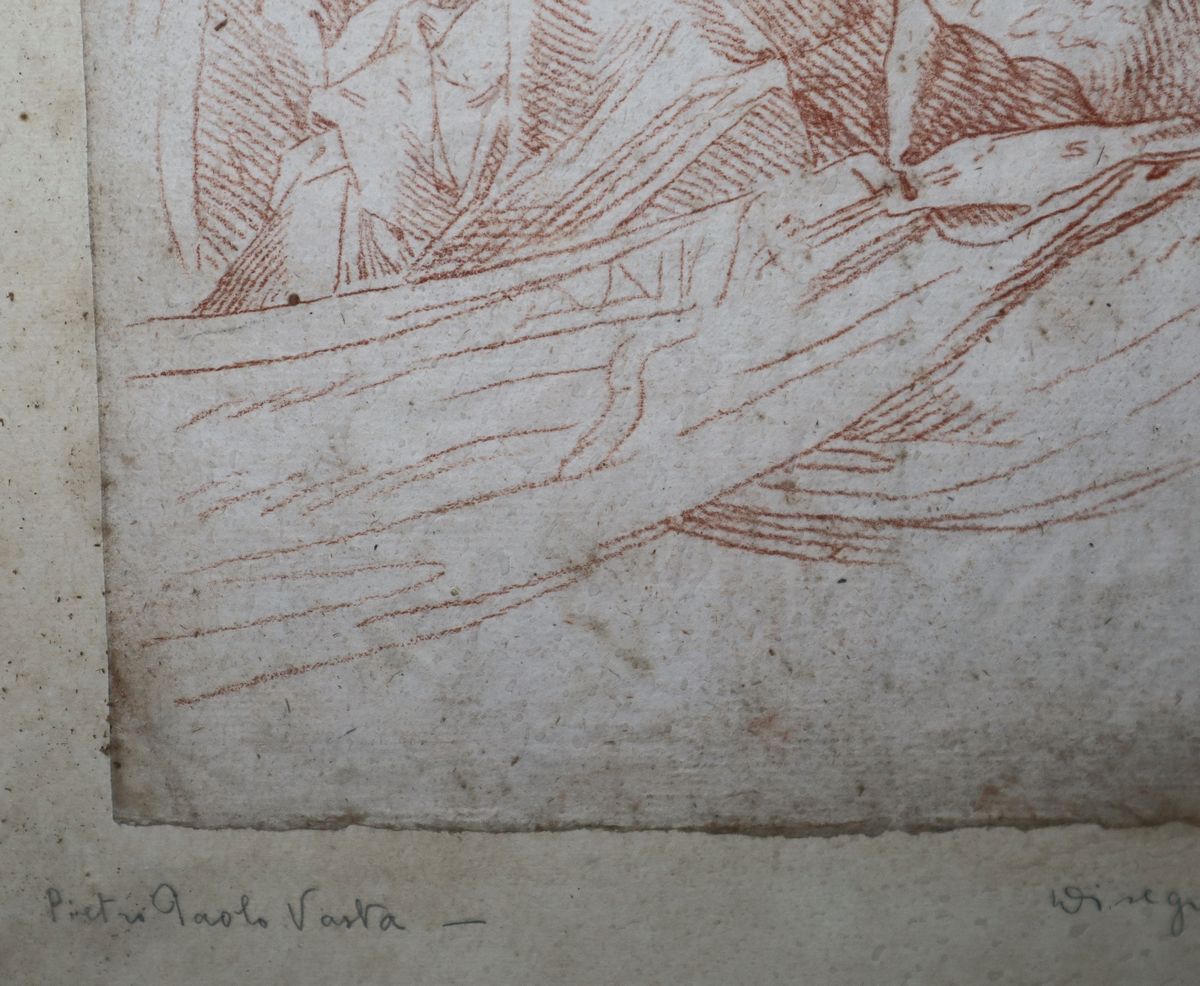 Pietro Paolo Vasta - Padre Eterno, Disegno a Sanguigna su Carta