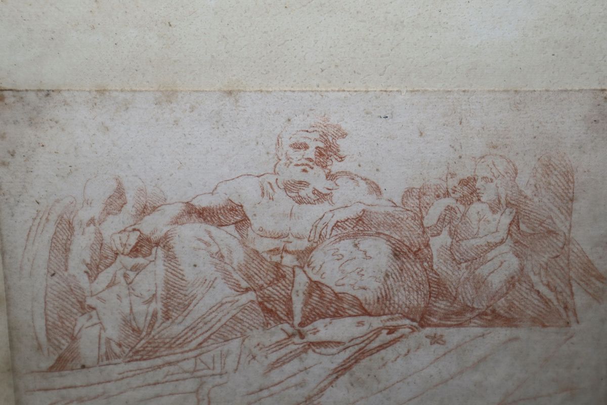 Pietro Paolo Vasta - Padre Eterno, Disegno a Sanguigna su Carta