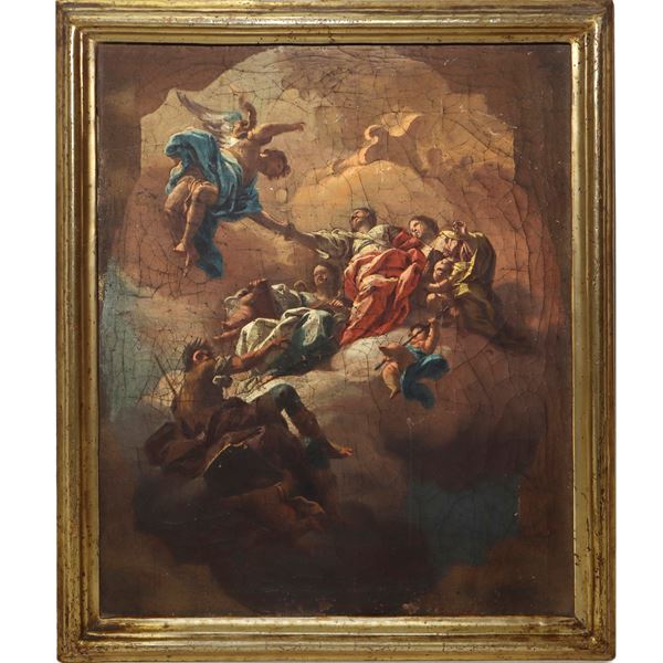 Pietro Paolo Vasta - Ascensione della Madonna in cielo con santi e angeli, bozzetto