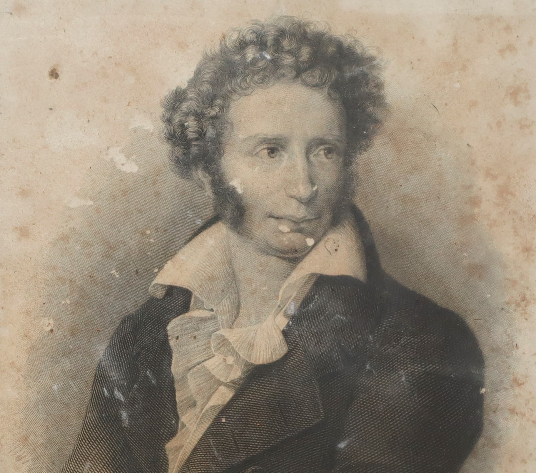 Ritratto di Ugo Foscolo R.Bonaiuti disegnavit - Luigi Paradisi INC.