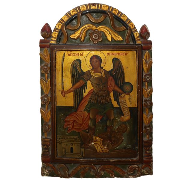 Icona Greca raffigurante San Michele