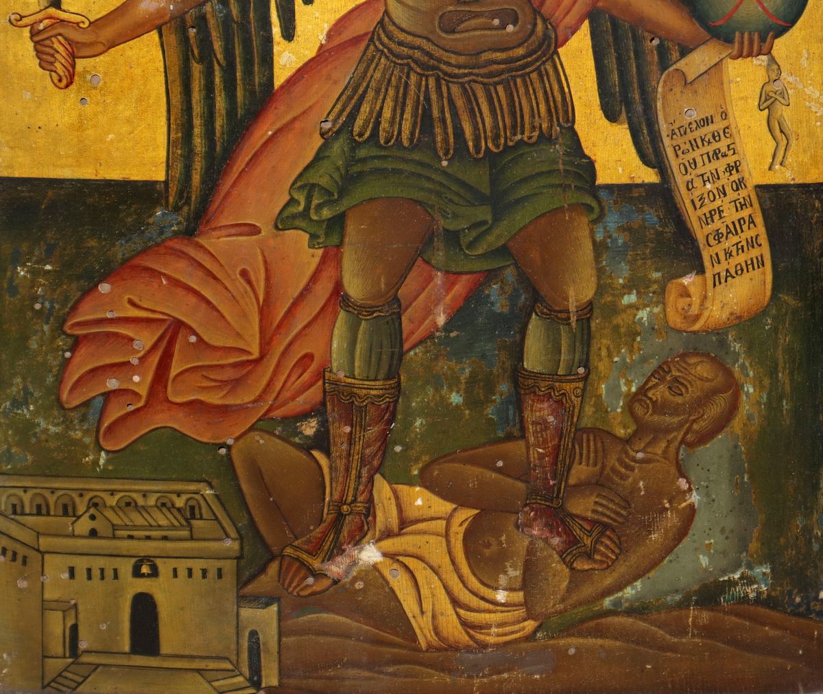 Icona Greca Raffigurante San Michele