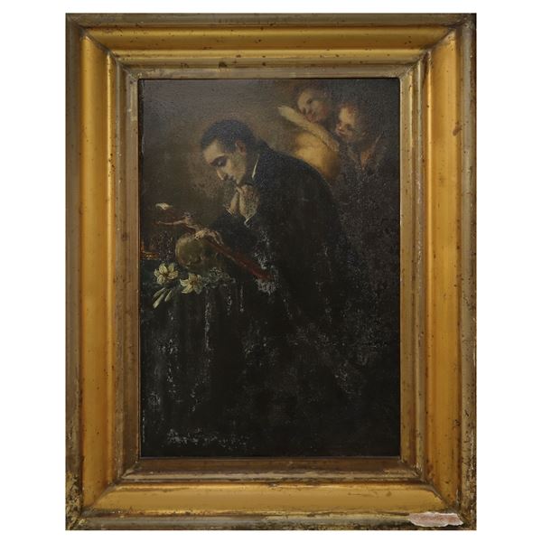 Depicting Saint Aloysius Gonzaga in prayer