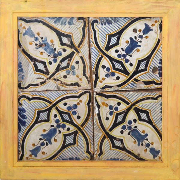 Composition of 4 tiles in a frame