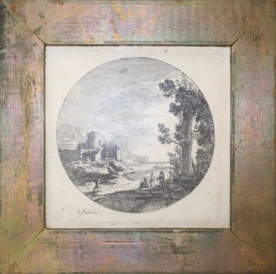 Paesaggio con Ruderi, Personaggi in Riva al Mare