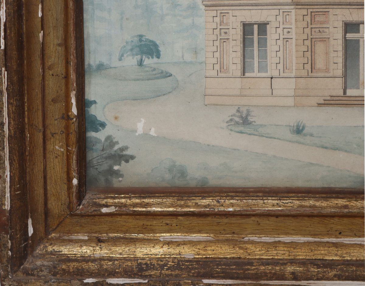 Paesaggio con Prospetto del Palazzo Carcaci