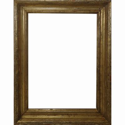 Cornice in Legno Dorato a Foglia Argento e Mistura