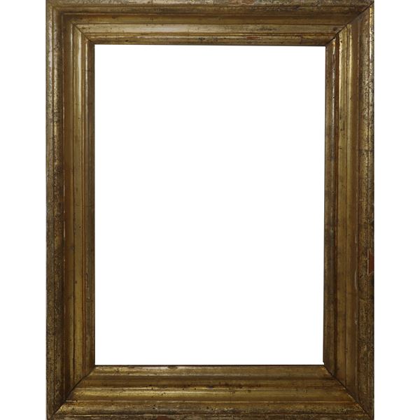 Gilt wood frame with silver leaf and mixture