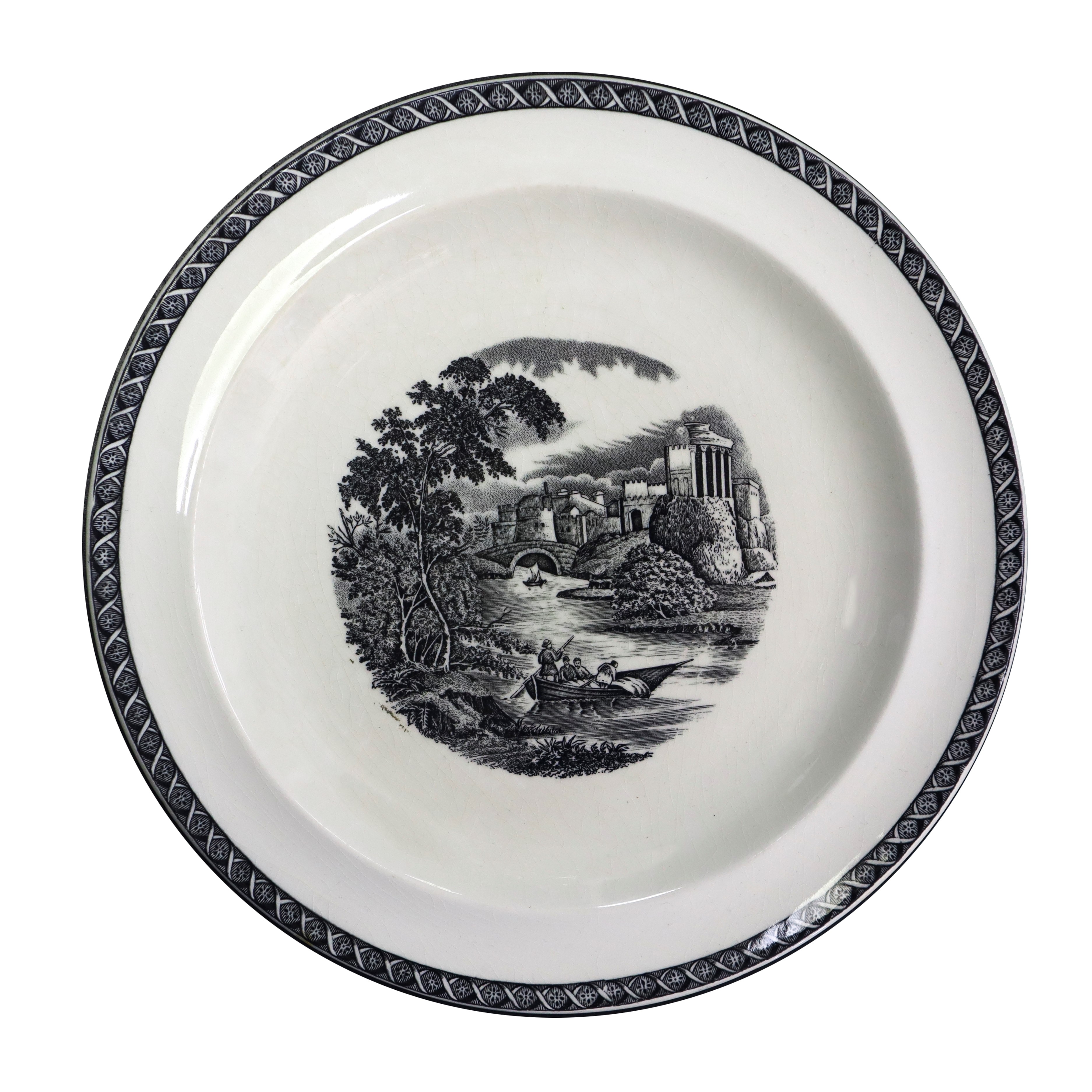 Wedgwood Of Etruria & Barlaston - Servizio di Piatti Souvenir Vintage Mod. Lugano