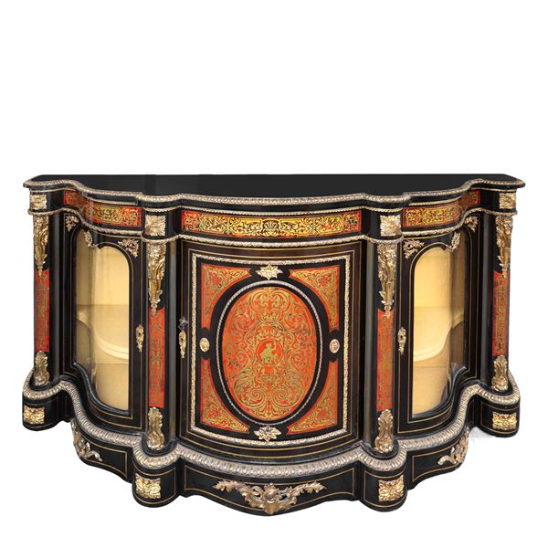 Etagère in the boulle style with bronzes on tortoiseshell and copper marquetterie