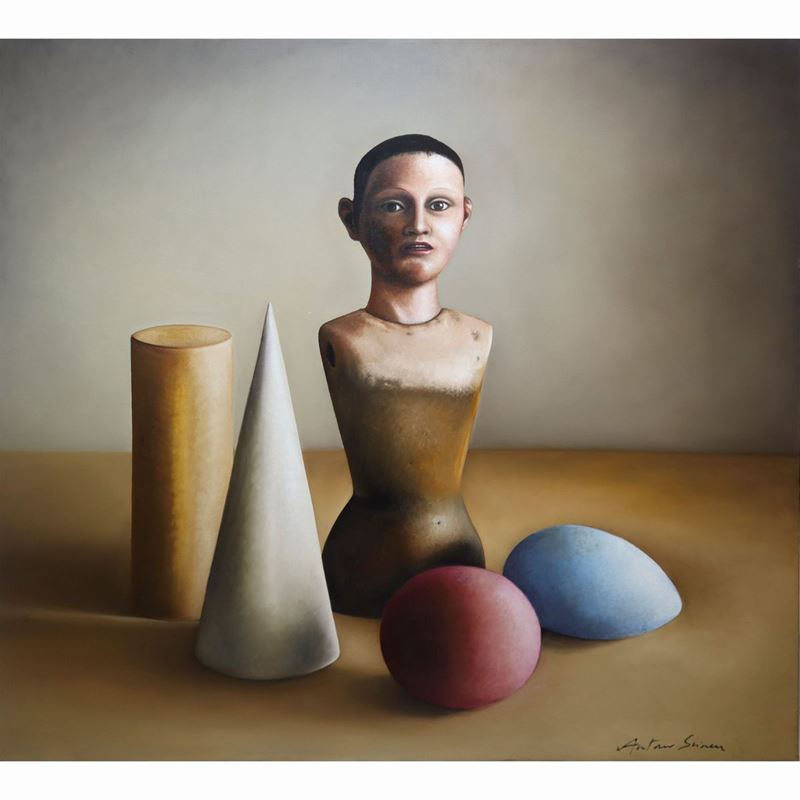 Antonio Sciacca - Manichino , Uova e Figure Geometriche