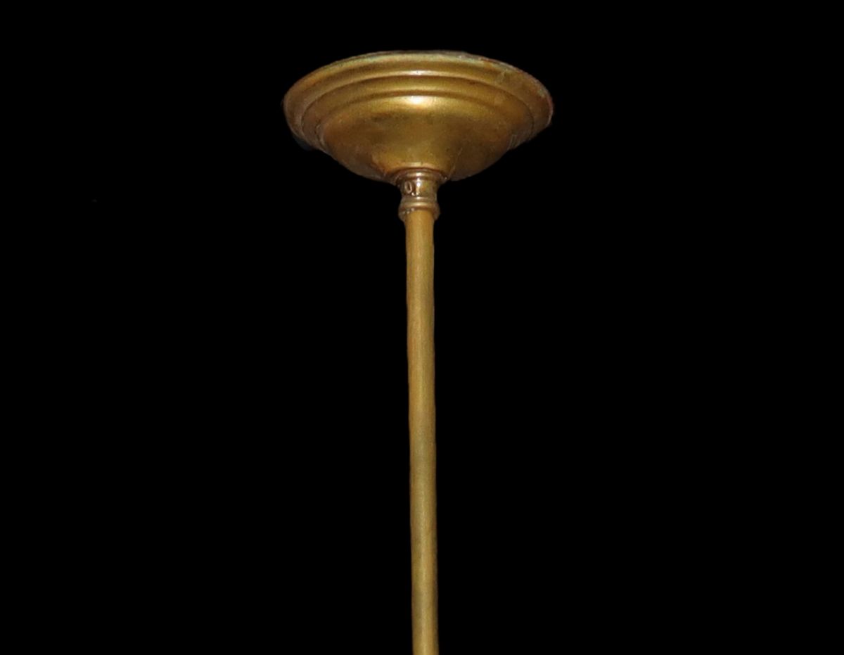 Lampadario Monoluce in Vetro di Murano Marmorizzato Blu e Bianco