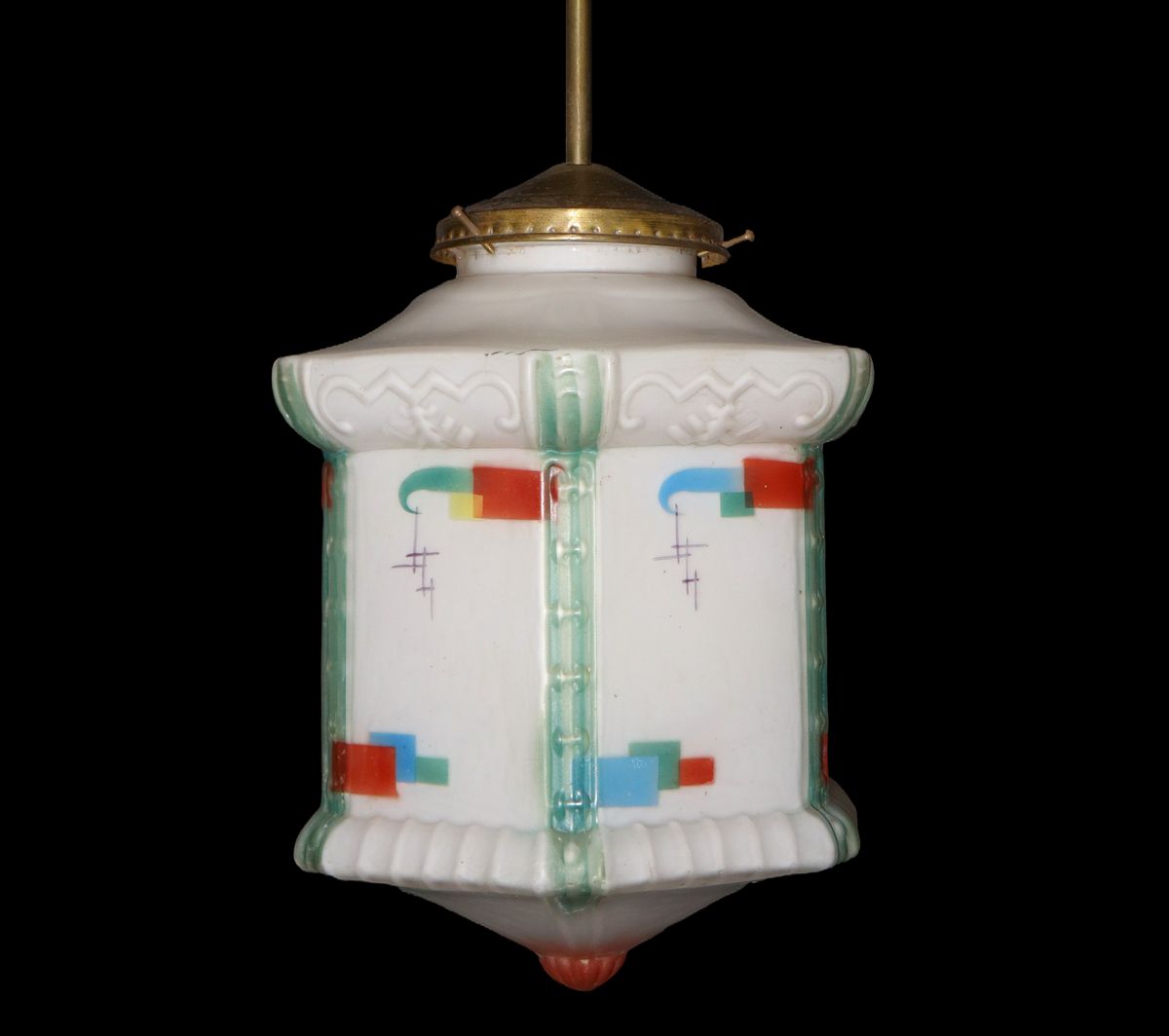 Sospensione Monoluce a Pagodina in Vetro Colorato