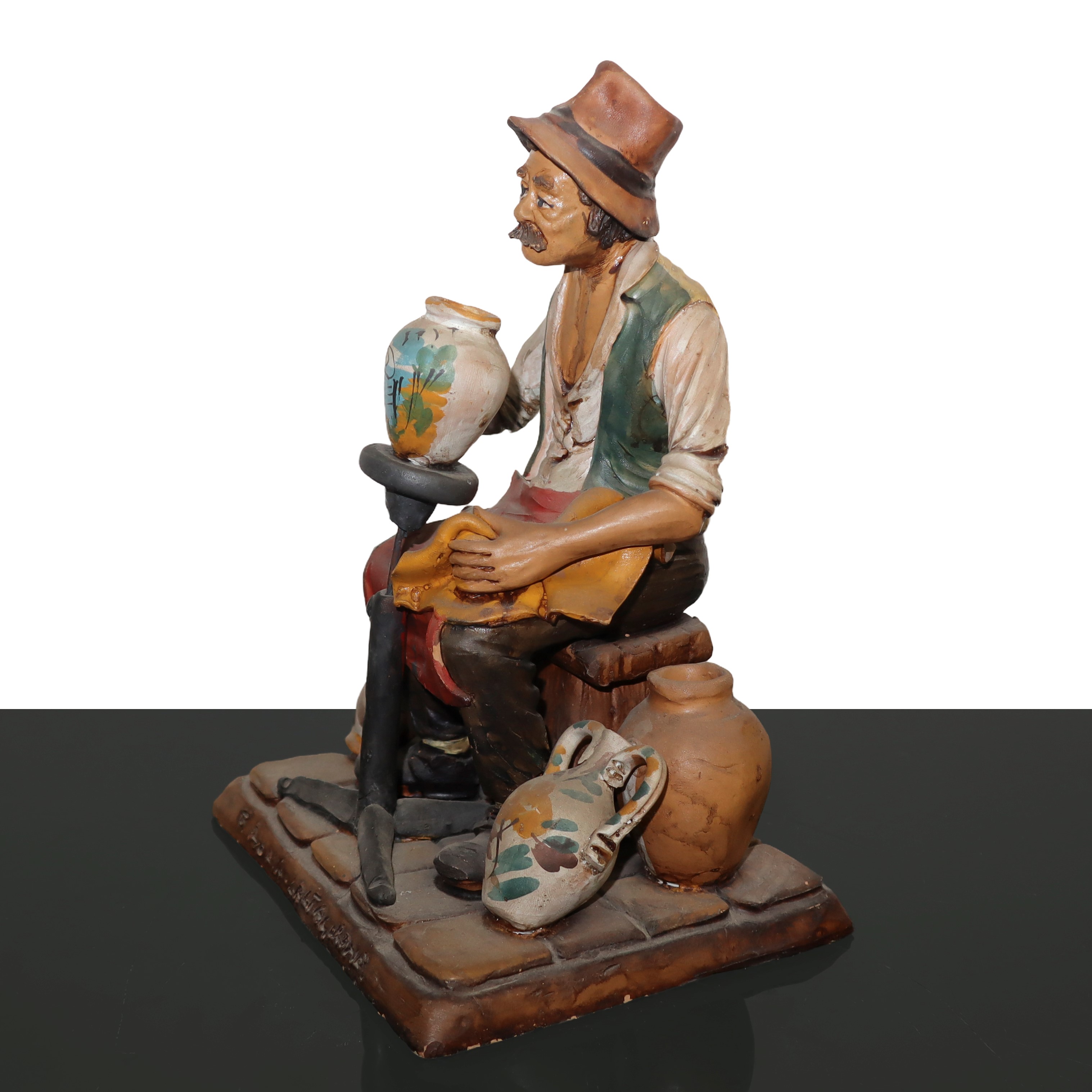 Vasaio, Figurina in terracotta policroma di Caltagirone