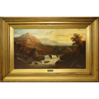 Paesaggio Fluviale con Alberi