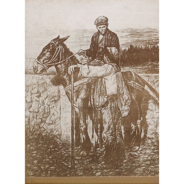Roberto Rimini - Man on donkey