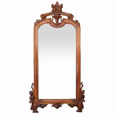 Specchiera in Legno di Noce Liberty