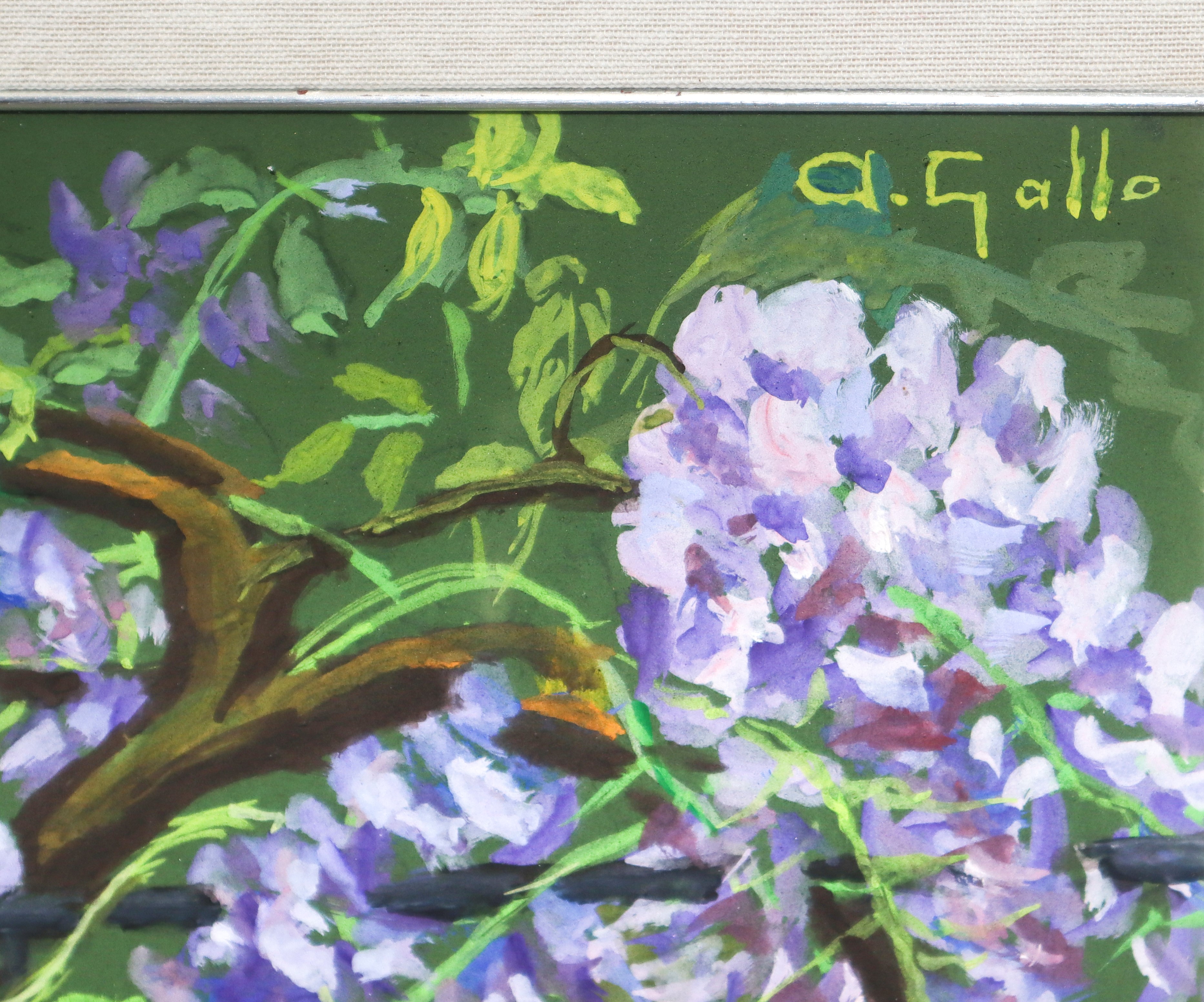 Adriana Gallo - Glicine - Olio su tela applicata a masonite