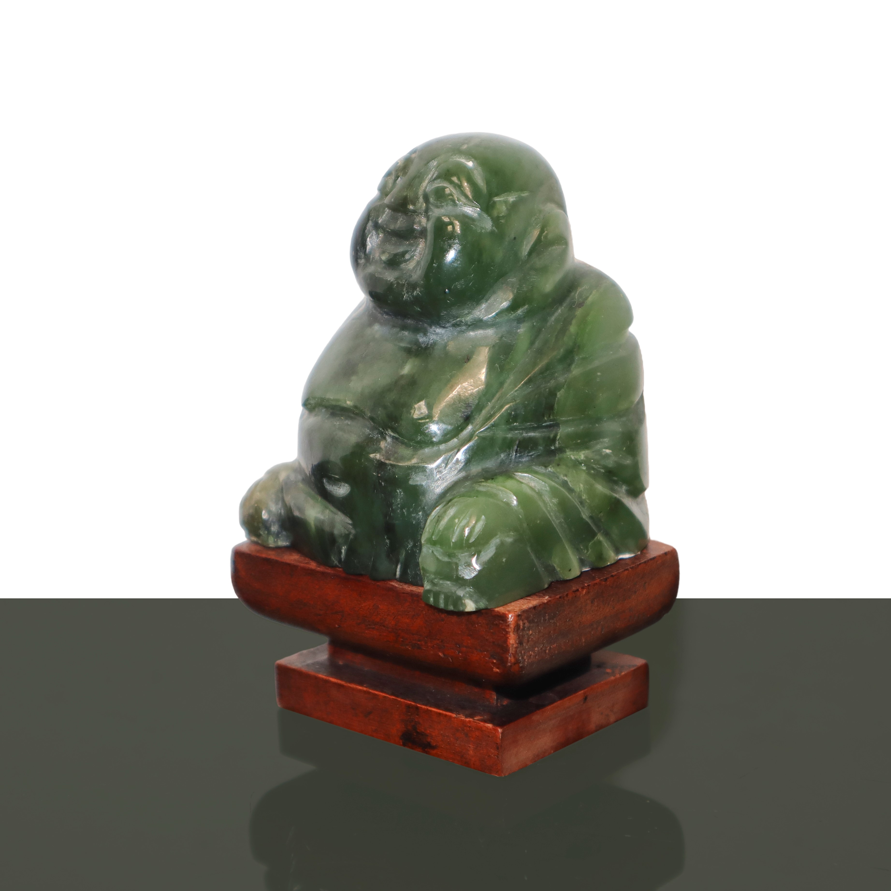 Piccolo buddha in giada spinacio