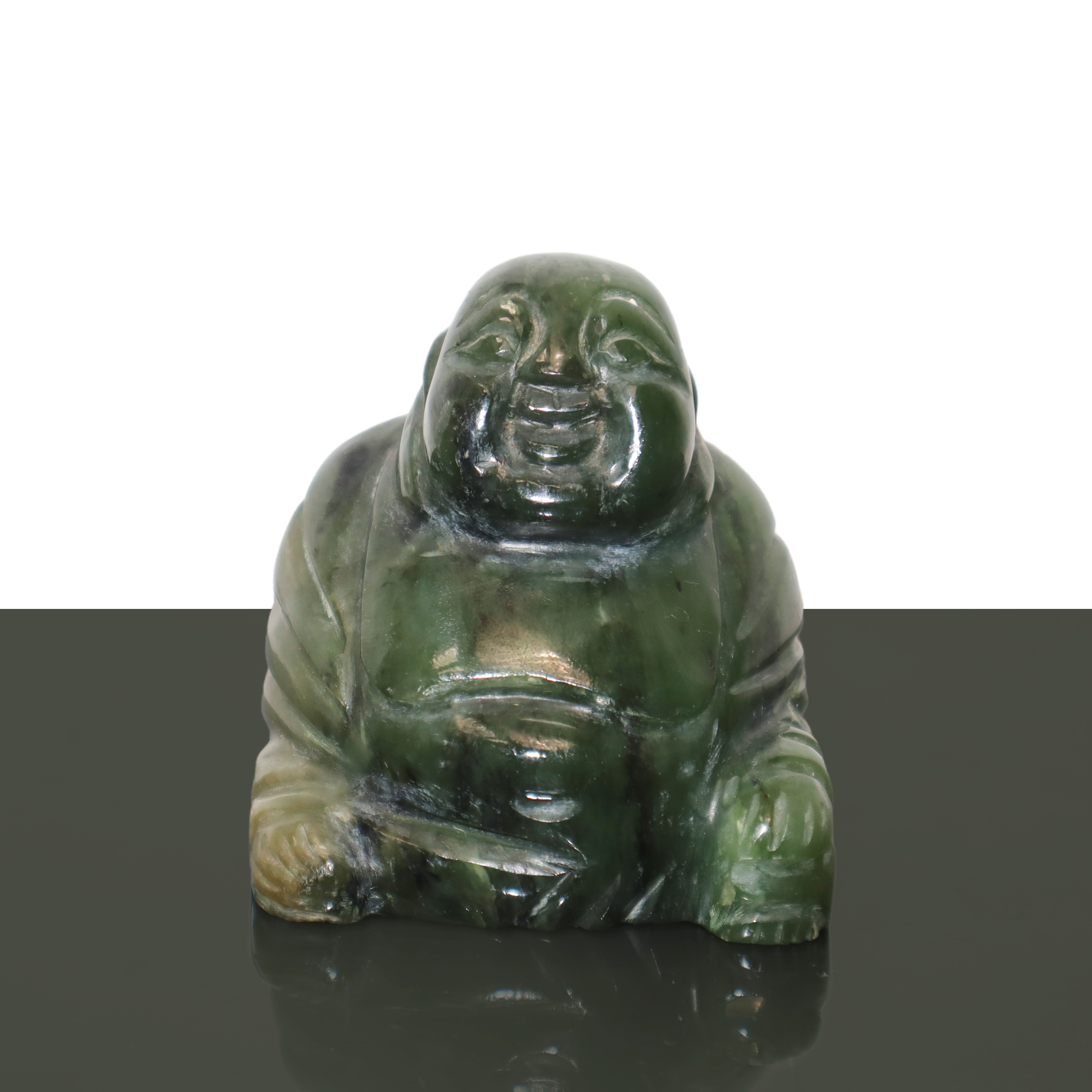 Piccolo buddha in giada spinacio